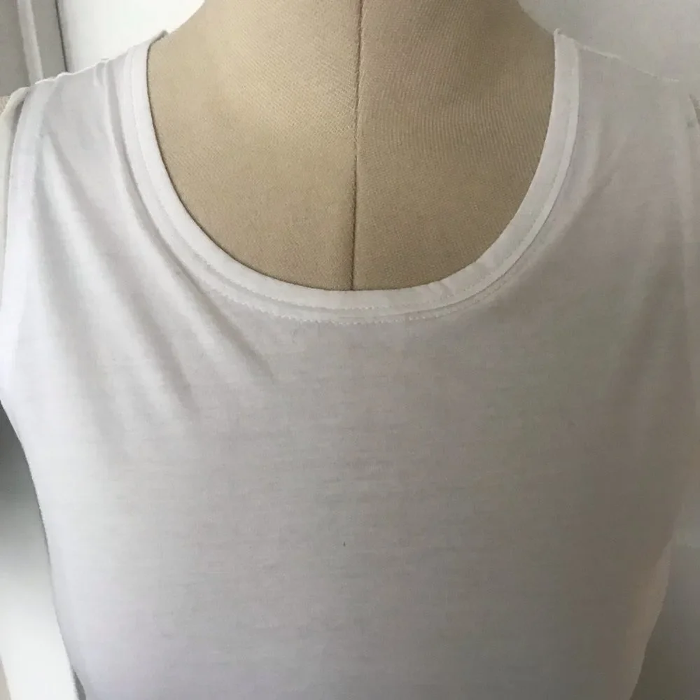 J.Crew Layered‎ Crew Neck Shell With Zip White XS